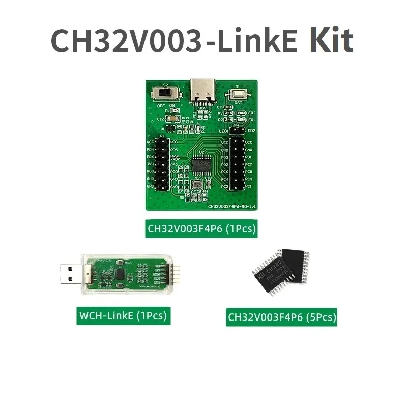 Kit de placa de desarrollo CH32V003, placa de evaluación CH32V003/CH32V203, kit de aprendizaje RISC WCH QingKe