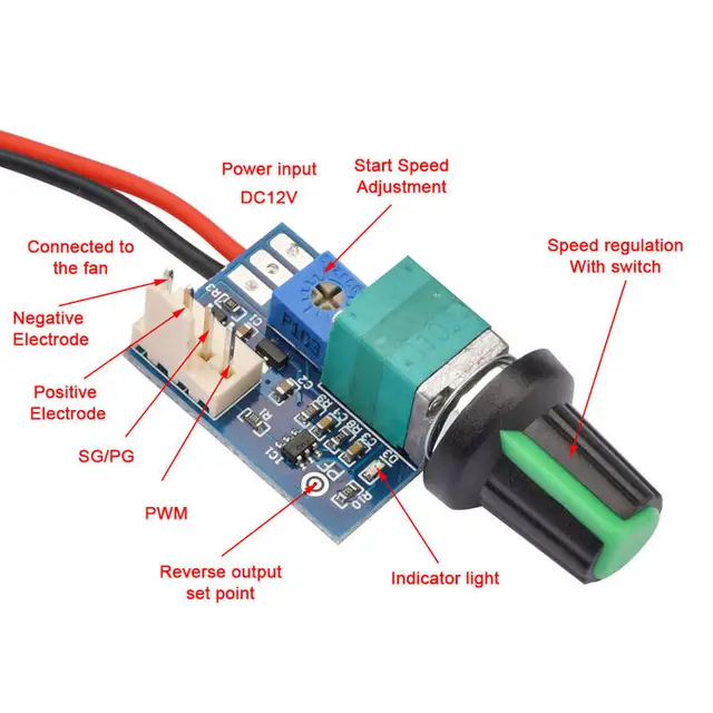 Mini 3A PWM 12V DC Motor Speed Controller Module DC-DC 4.5V-35V Adjustable Speed Regulator Control Governor Switch 24V - Image 3