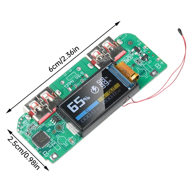 Type-C 22.5W 3.7V Fast Charging Power Bank Motherboard Digital Display for Ternary Lithium Battery PD QC Quick Charge Module - 画像 (6)