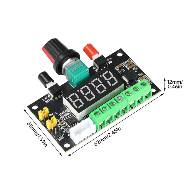 Stepper Motor Controller 12V 24V with PWM Pulse Signal Generator Reversible Rotation & Speed Control for Automation - Imagen 2