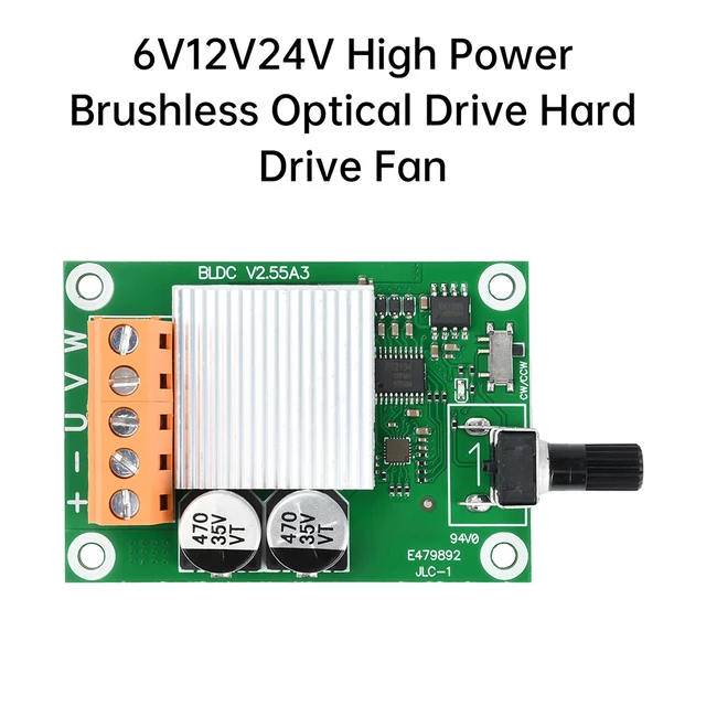 75W/200W High Quality DC Brushless Motor Control Board 6V12V24 Volt CD Drive Fan Motor Governor DIY Accessories - Imagen 3