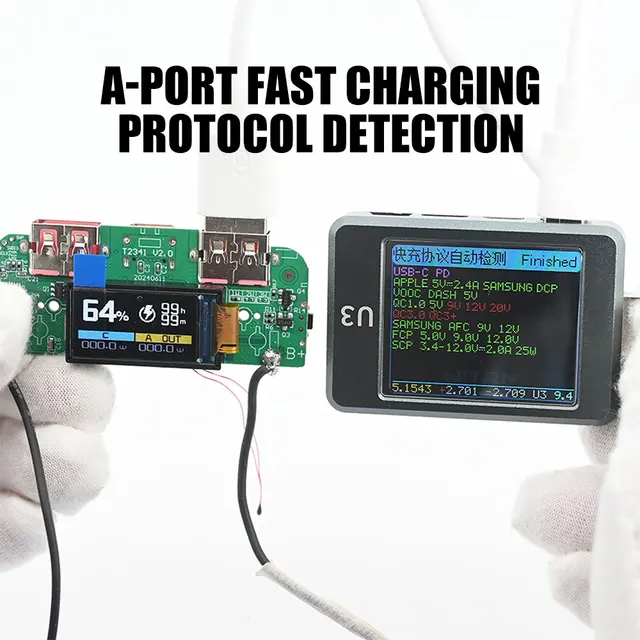 Type-C 22.5W 3.7V Fast Charging Power Bank Motherboard Digital Display for Ternary Lithium Battery PD QC Quick Charge Module - 画像 (5)