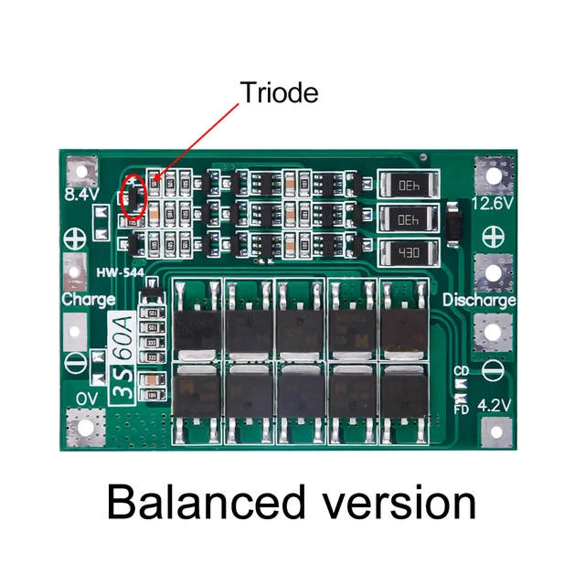 3S 60A Lithium Battery Charging Protection Board Split Port Active Equalizer Module Battery Management System BMS - Imagen 4