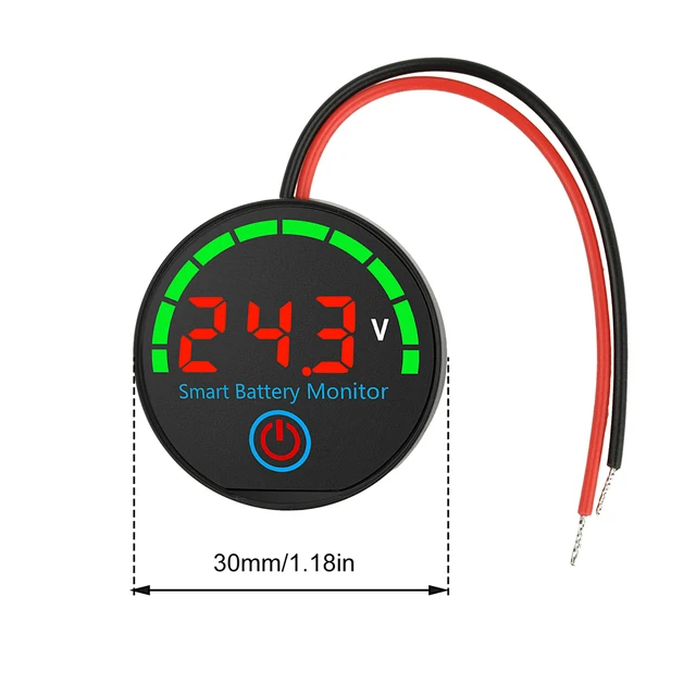 DC 7-55V Circular LED Indicator Voltage/Charge Monitor Level Indicator Voltage Battery Charging Tester Acid Lithium Battery - Image 6