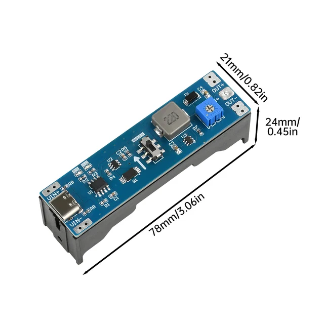 3.7V to 9V 12V 18650 Lithium Battery Boost Step Up Module UPS Uninterruptible Power Supply Module Charge Discharge Integrated - 画像 (3)
