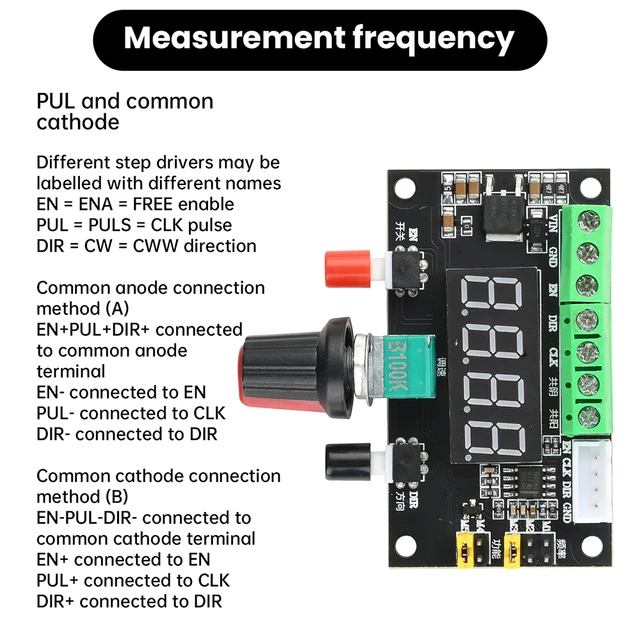 Stepper Motor Controller 12V 24V with PWM Pulse Signal Generator Reversible Rotation & Speed Control for Automation - Imagen 4