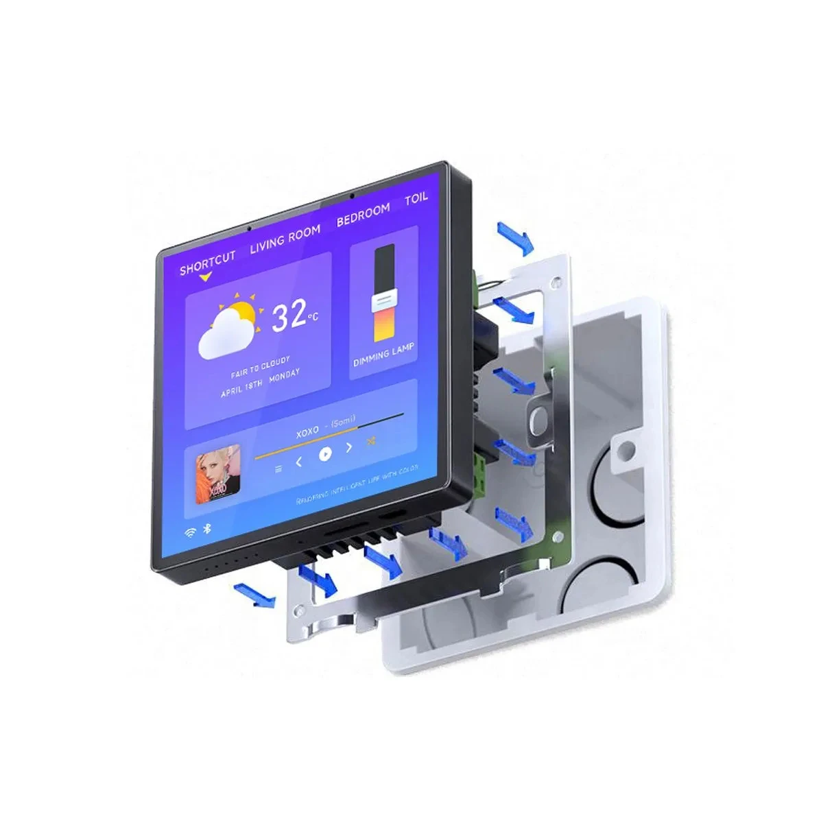 ESP32-S3 3.92 inch IPS LCD touch display 3.92'' Smart screen displaywall switch tablet square panel - 画像 (2)