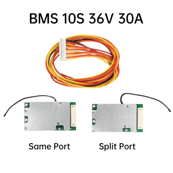 10S 36V 30A Lifepo4 Li-Ion LTOバッテリー スマートBMSリチウムバッテリー保護ボード 短絡保護コモン/スプリットポート