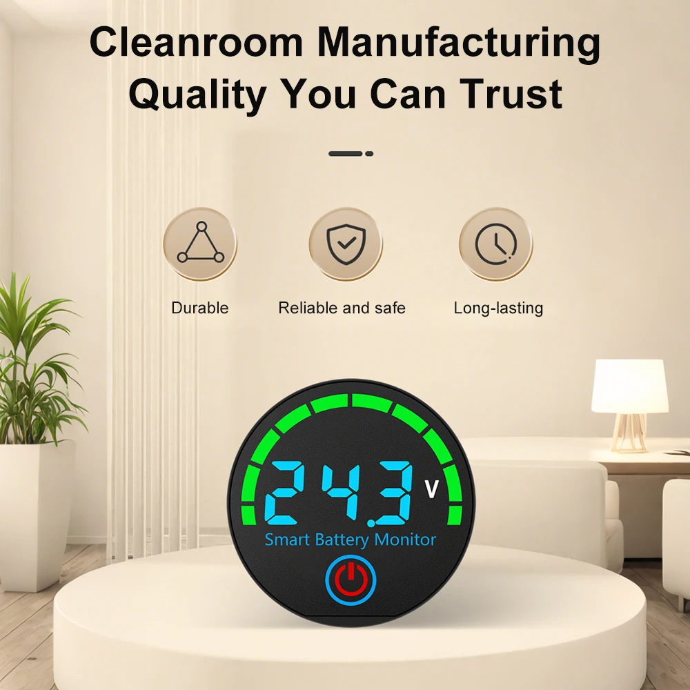 DC 7-55V Circular LED Indicator Voltage/Charge Monitor Level Indicator Voltage Battery Charging Tester Acid Lithium Battery - Image 2
