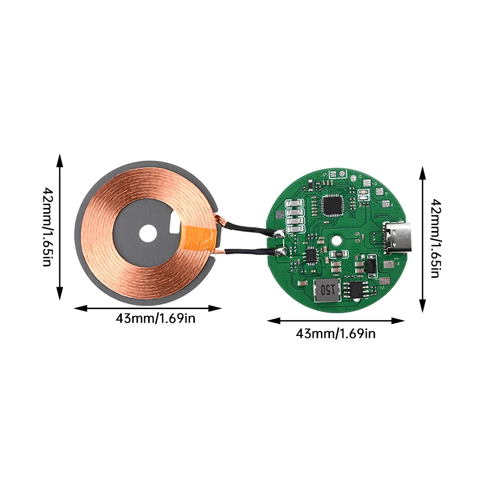 12V 24V 20W Wireless Charger Transmitter Module Wireless Charging Receiving PCBA Board Power Supply Coil For Apple Android Phone - Imagen 4