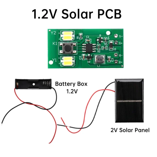 1.2Vソーラーコントローラー充電街路灯スイッチ回路基板充電コントローラー回路スイッチリチウム電池充電B