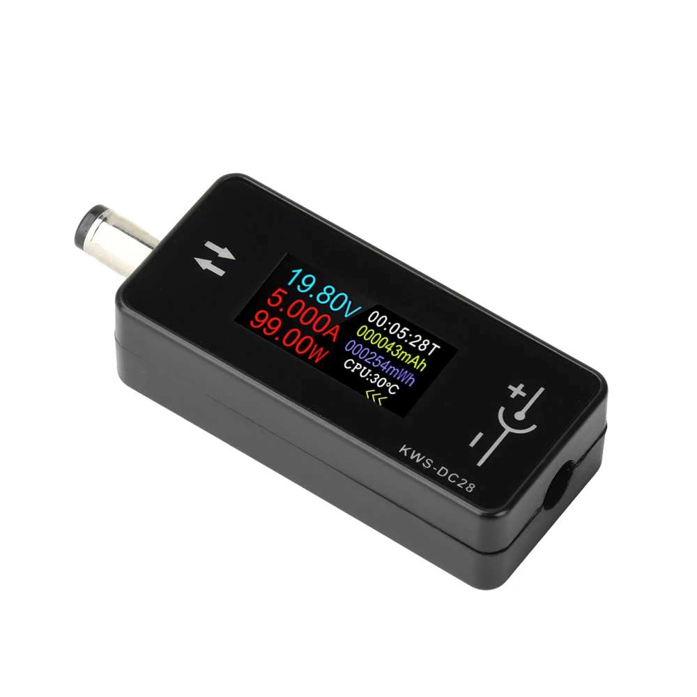 0.96 inch TFT HD Digital Display DC 5.5*2.5 Interface Tester Voltage Ammeter Power Meter DC 4~30V 0~12A - Imagen 2