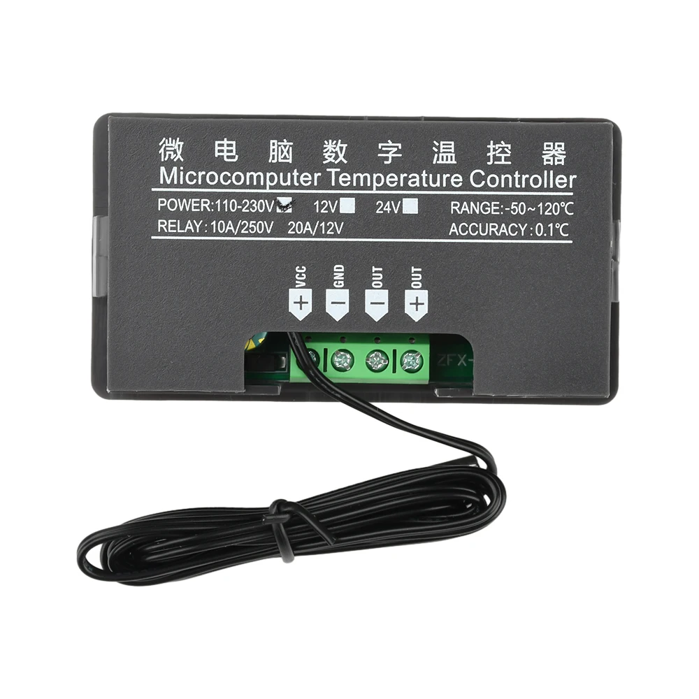 W3230 12V 24V AC110-220V Probe line 20A Digital Temperature Control LED Display Thermostat With Heat/Cooling Control Instrument - Imagen 2