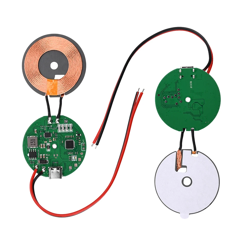 12V 24V 20W Wireless Charger Transmitter Module Wireless Charging Receiving PCBA Board Power Supply Coil For Apple Android Phone - Imagen 2