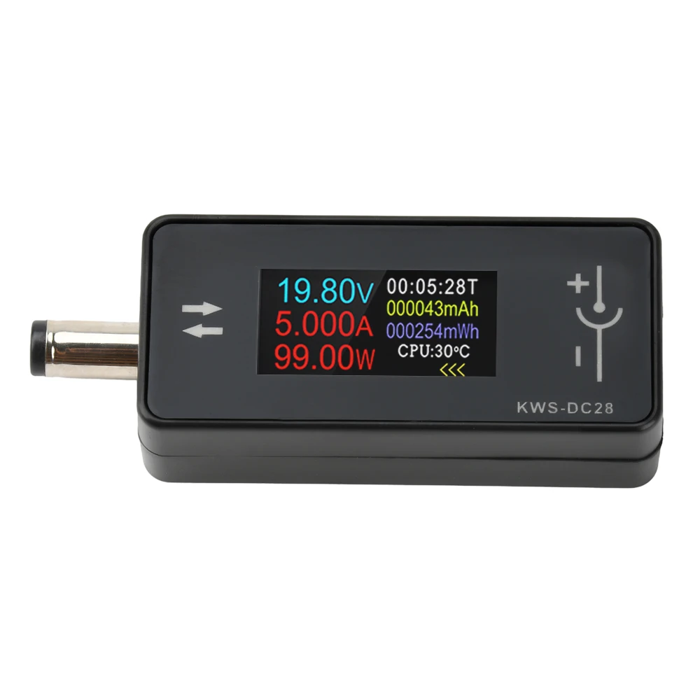 0.96 inch TFT HD Digital Display DC 5.5*2.5 Interface Tester Voltage Ammeter Power Meter DC 4~30V 0~12A - Imagen 3