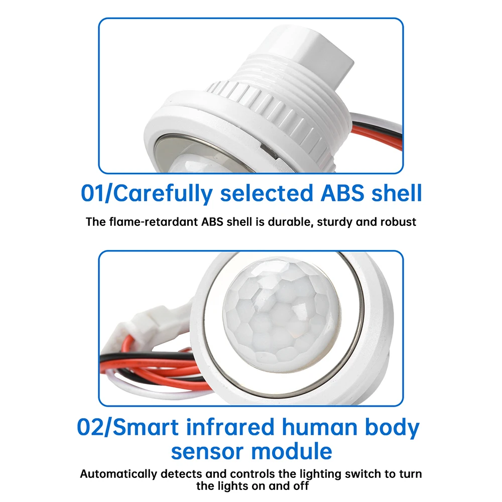 DC 3.5-24V Automatic Sensor Light Switch LED PIR Infrared Motion Sensor Detection Night Light Indoor Outdoor - Image 5