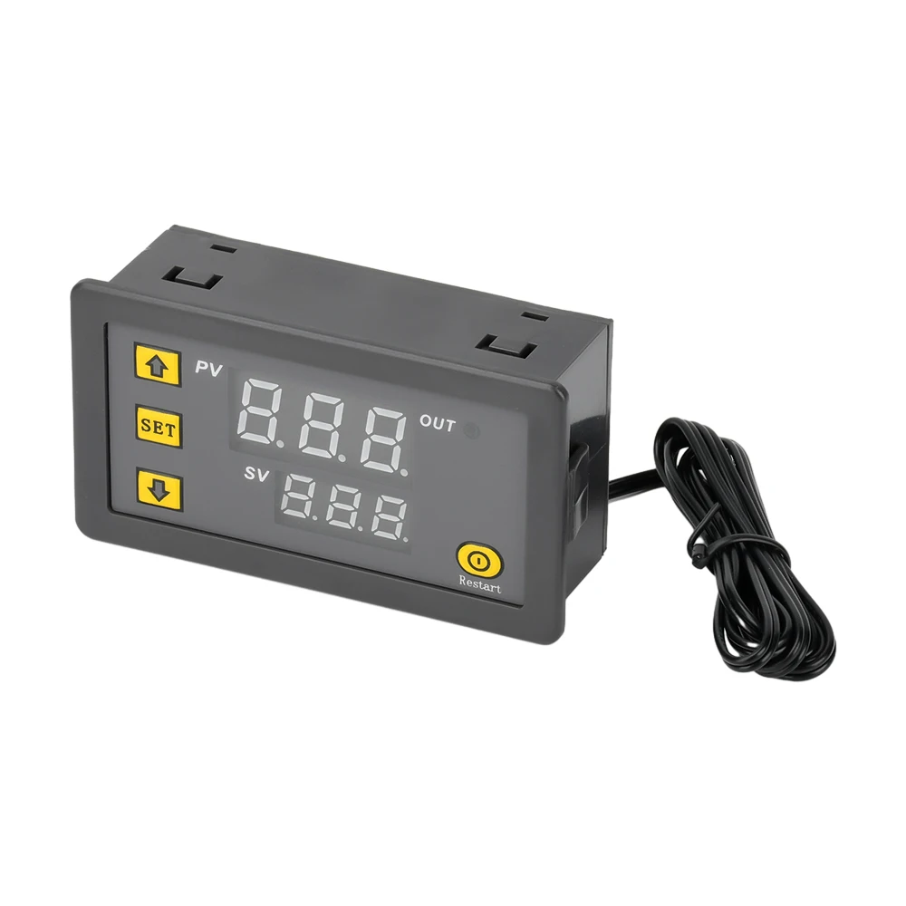 W3230 12V 24V AC110-220V Probe line 20A Digital Temperature Control LED Display Thermostat With Heat/Cooling Control Instrument - Imagen 5