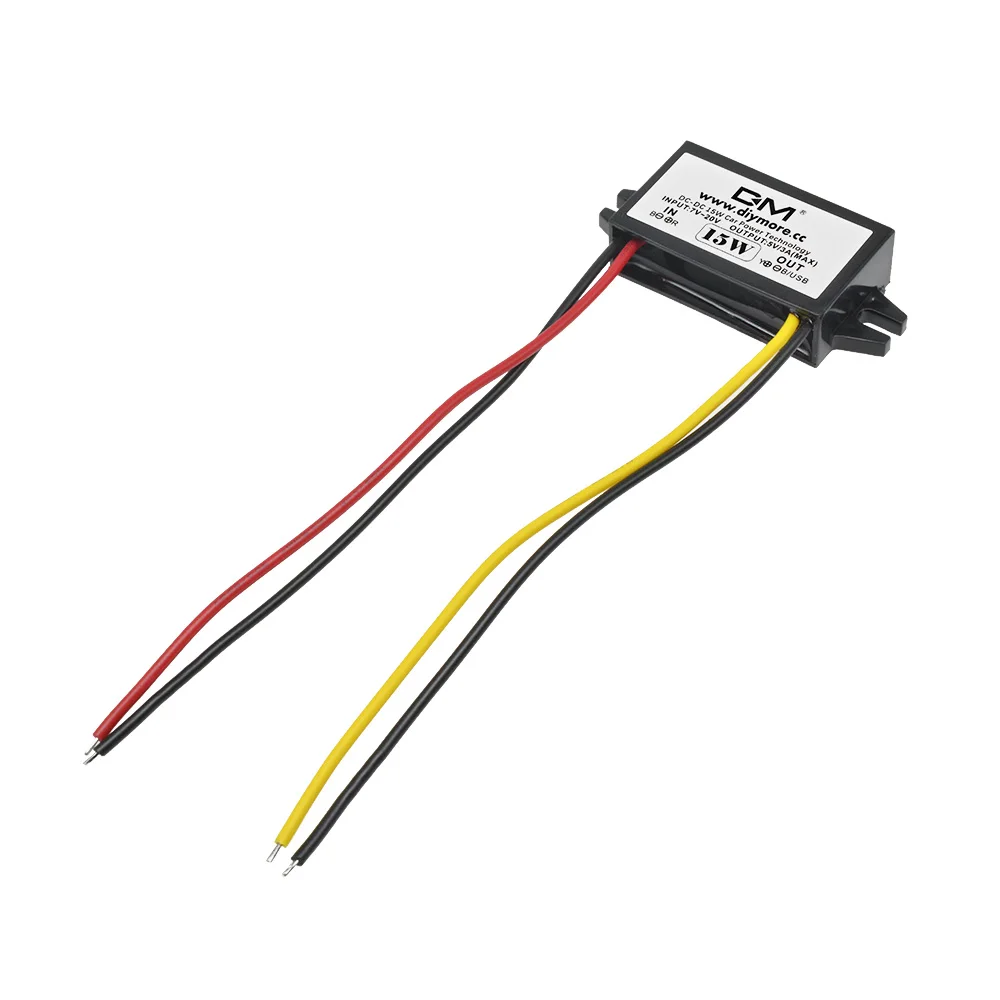DC-DC 12V to 5V 3A 15W Car Power Converter Micro Mini USB Step Down Voltage Power Supply Output Adapter with Reverse Protection - 画像 (4)