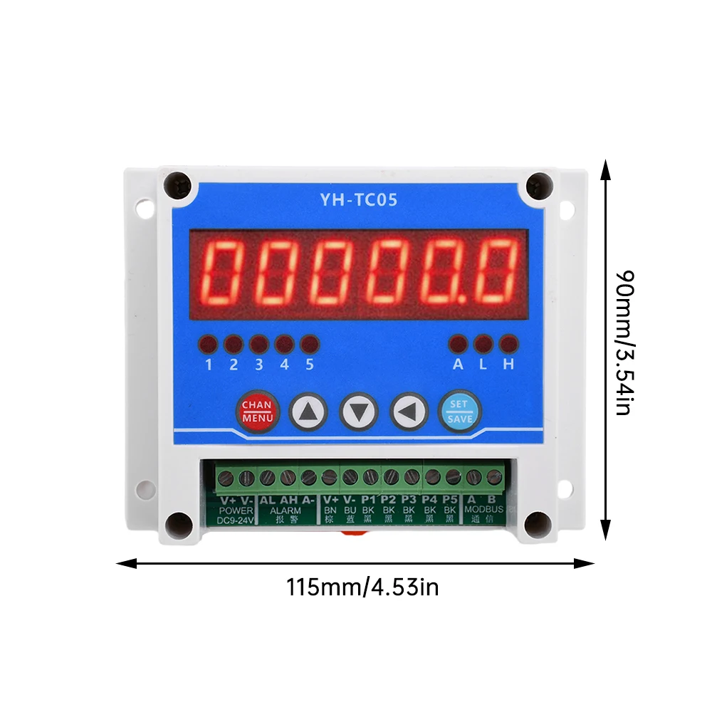 YH-TC05 DC12-24V Tachometer Counter Electronic Digital Display Tachometer Gauge Sensor Non-Contact Motor Speed Meter with Modbus - Imagen 5
