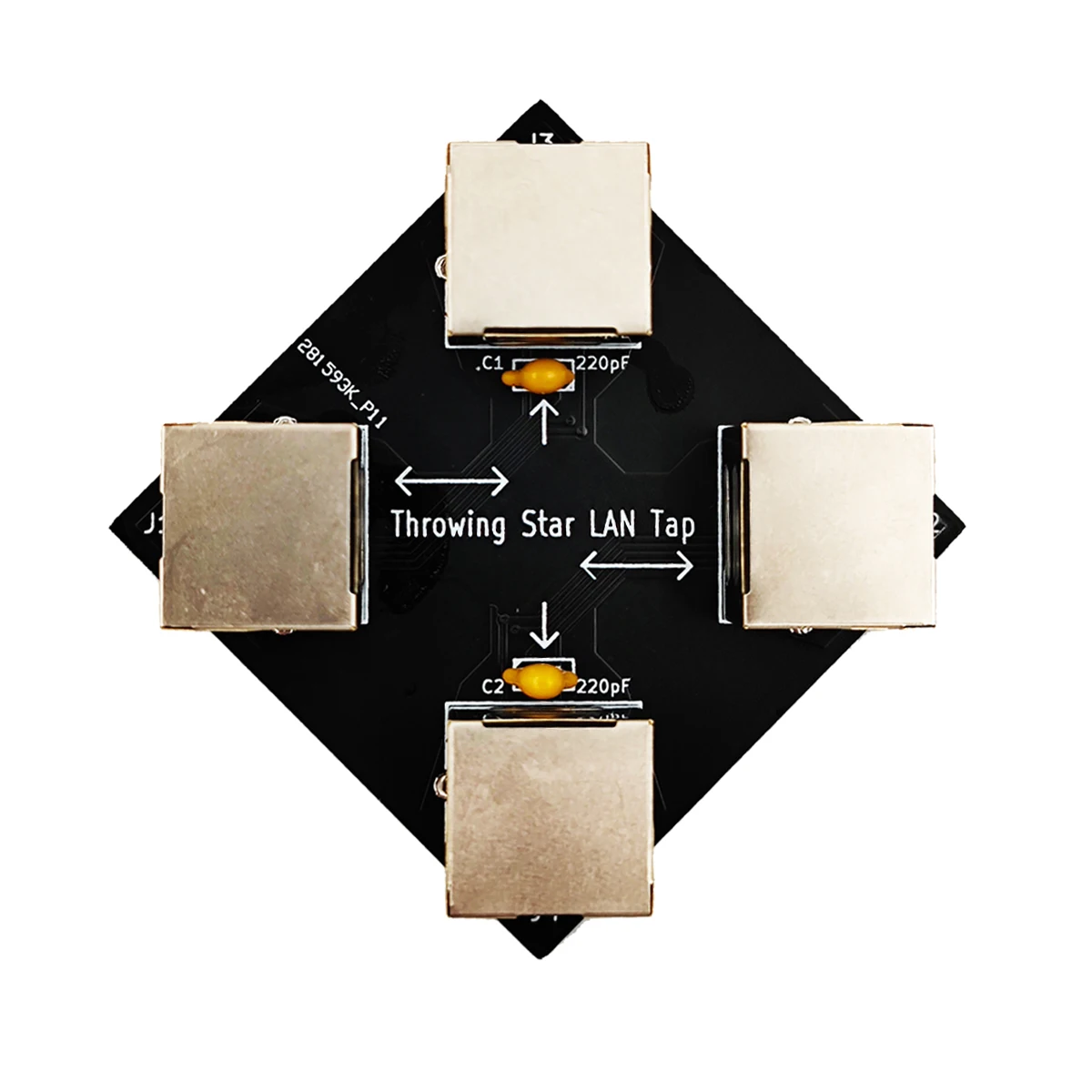 Throwing Star LAN Tap Passive Ethernet Tap Network Packet Capture Mod Replica Monitoring Ethernet Communication - Imagen 4