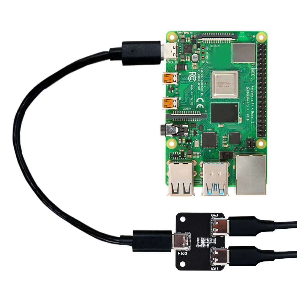 For Raspberry Pi Type-C interface power distributor for PiKVM "KVM over IP" HDMI CSI - 画像 (5)