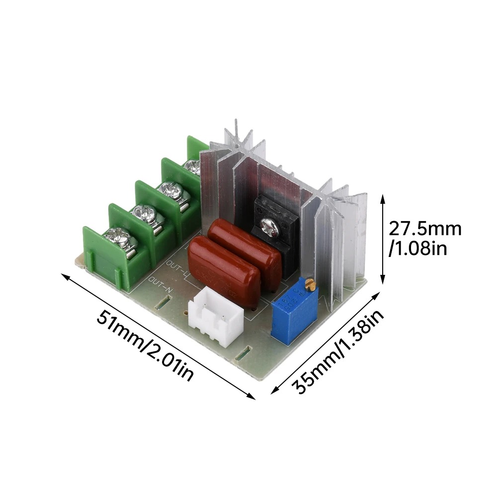 Voltage Regulator 2000 Watt AC 50 - 220 Volt Dimmer SCR Power Regulator Motor Speed Controller Home Improvement Regulators 2000W - Image 6