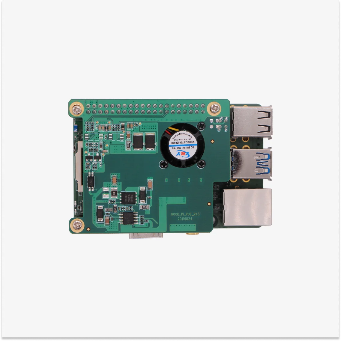 Radxa 23W PoE HAT, Compatible with ROCK 4B / 4B+ / 4SE - Imagen 2