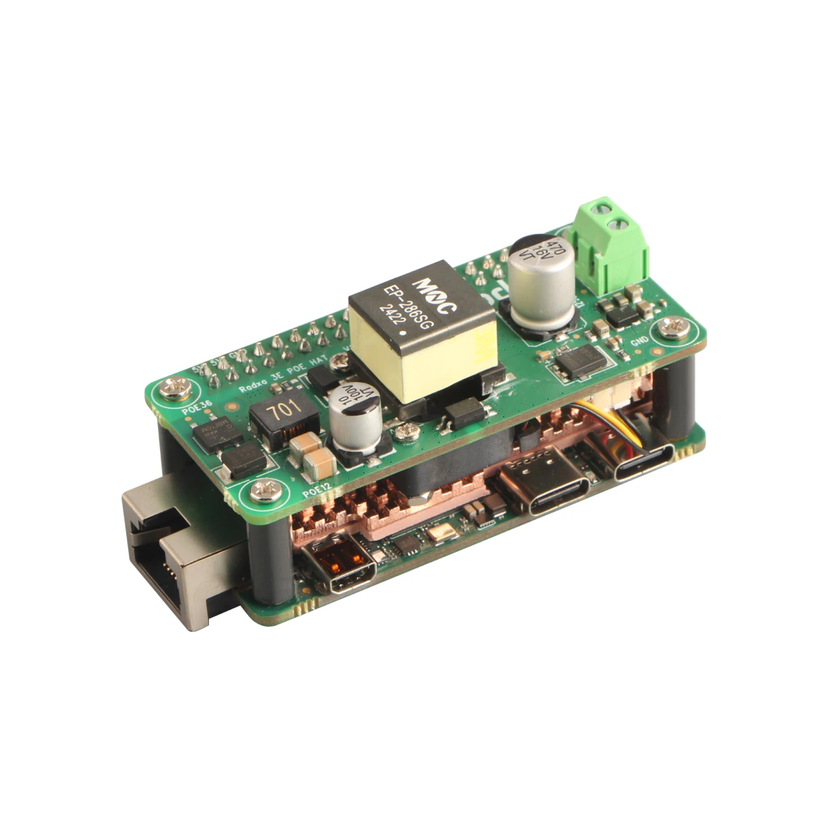 Radxa ZERO 3E PoE HAT, Designed for Radxa ZERO 3E, Easy to Install and Remove. - Imagen 4