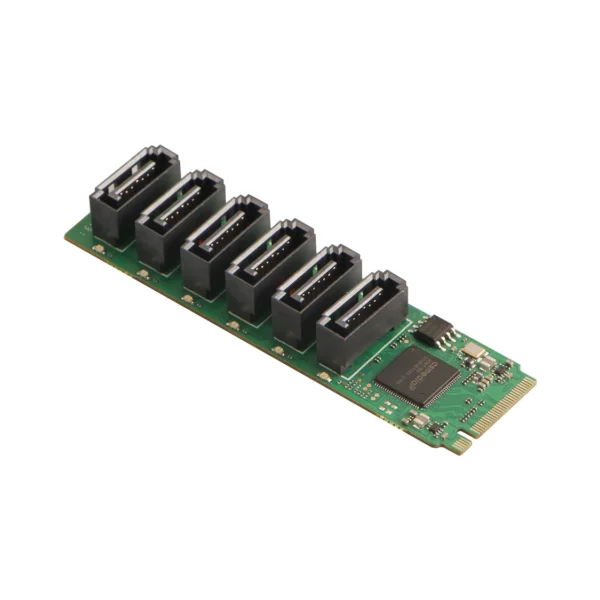 Radxa M.2 to 6x SATA Adapter, M.2 M Key Interface, 6x SATA 3.0 Ports