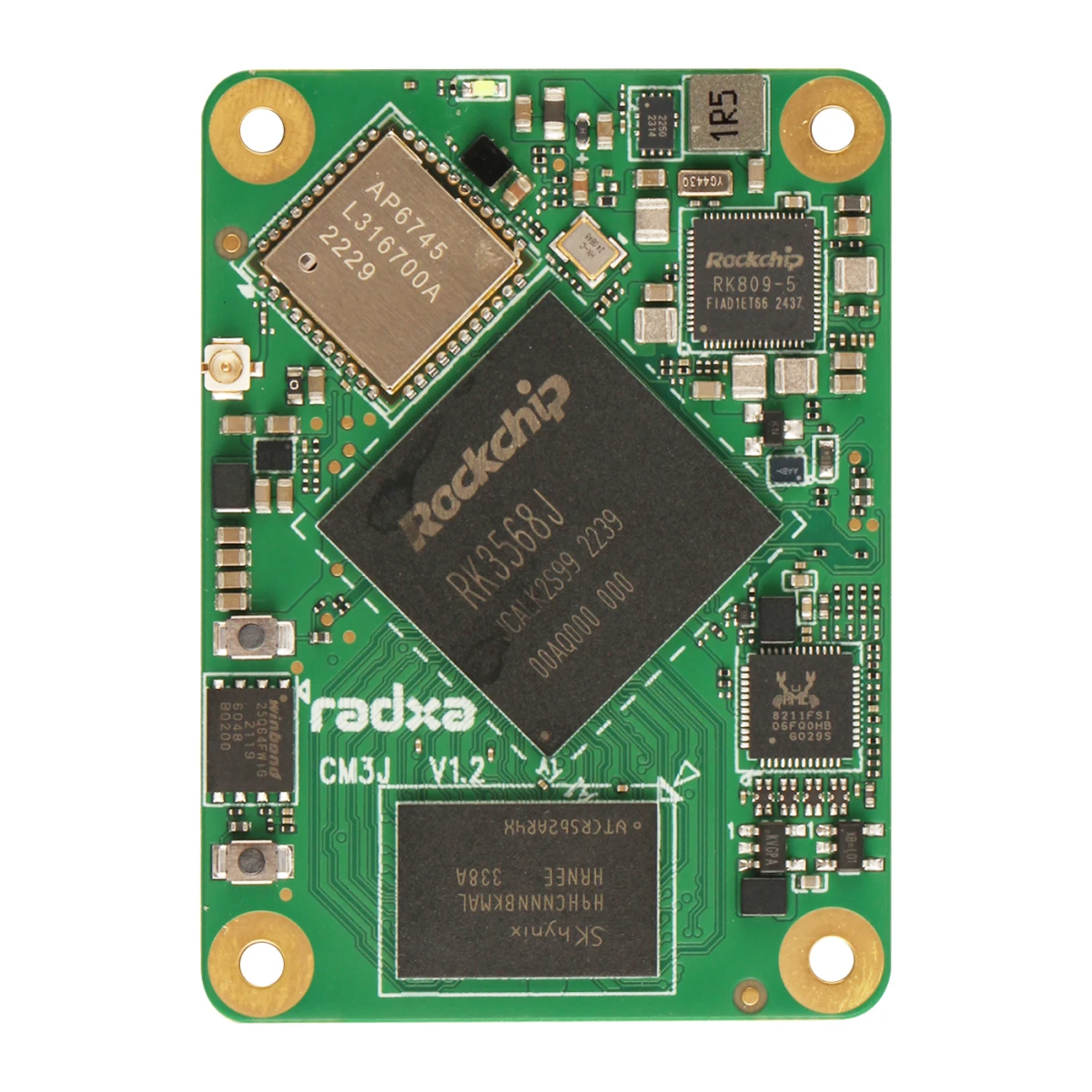 Radxa CM3J RK3568J 4コアCPU、産業用コンピューティングモジュール、GPU、NPU、4K HDMI、および2x100ピンB2Bコネクタ