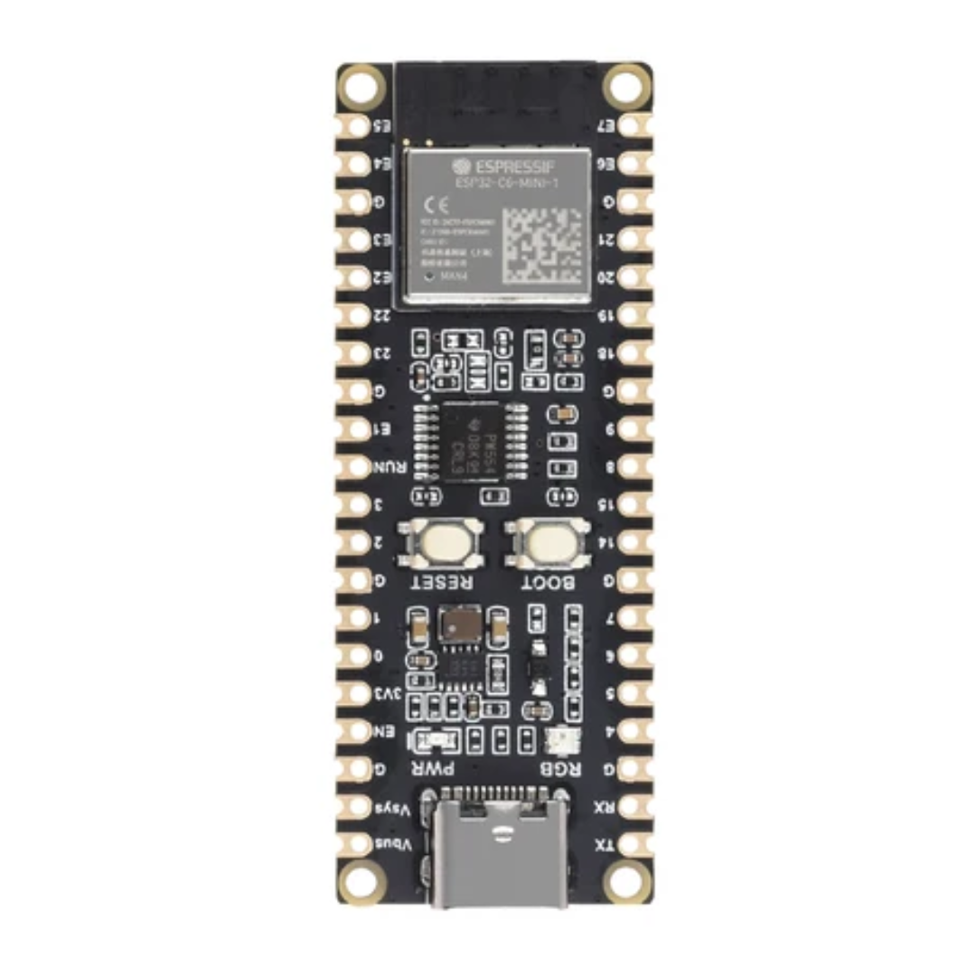 ESP32-C6マイクロコントローラ(ESP-IDF、Arduino対応)、160MHz RISC-V 32ビットシングルコアプロセッサ、ESP32-C6-MINI-1モジュール