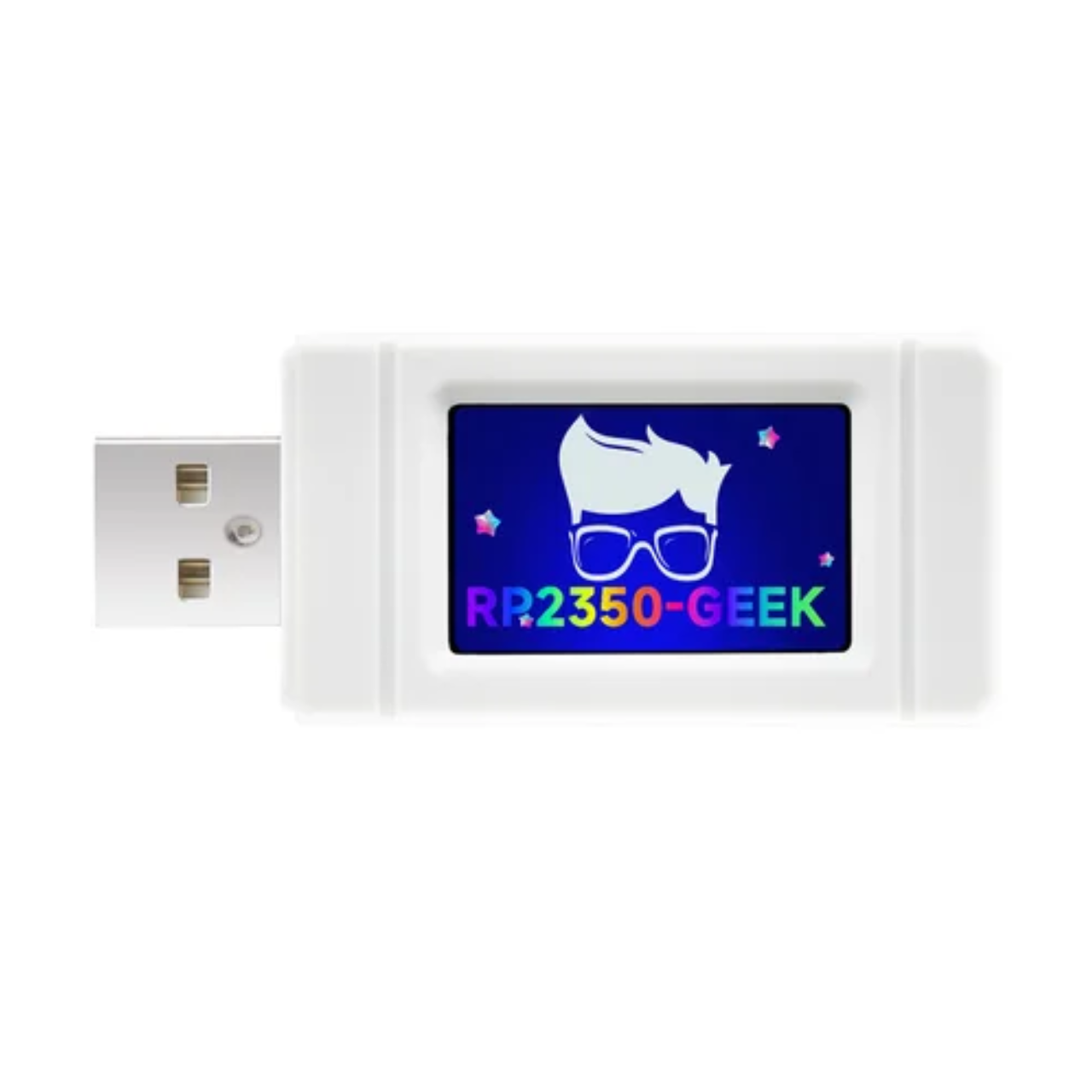 1.14インチ 65KカラーLCD RP2350-GEEK開発ボード、USBデバッグダウンローダー、白色プラスチックケース付き