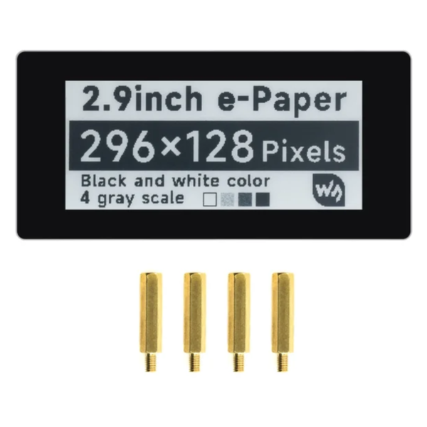 Módulo táctil de tinta electrónica de 2,9 pulgadas, táctil capacitivo, actualización parcial, bajo consumo de energía, amplio ángulo de visión, efecto similar al papel.