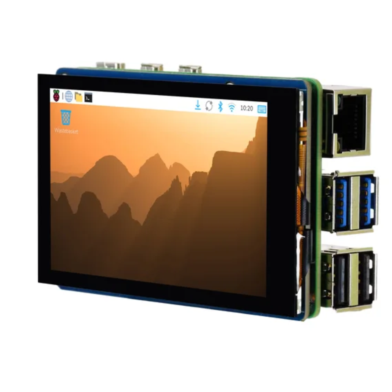 Pantalla táctil capacitiva DSI de 3,5 pulgadas para Raspberry Pi 5/4B/3B+/3A+/3B, táctil de 5 puntos, panel de visualización IPS de 480 × 800