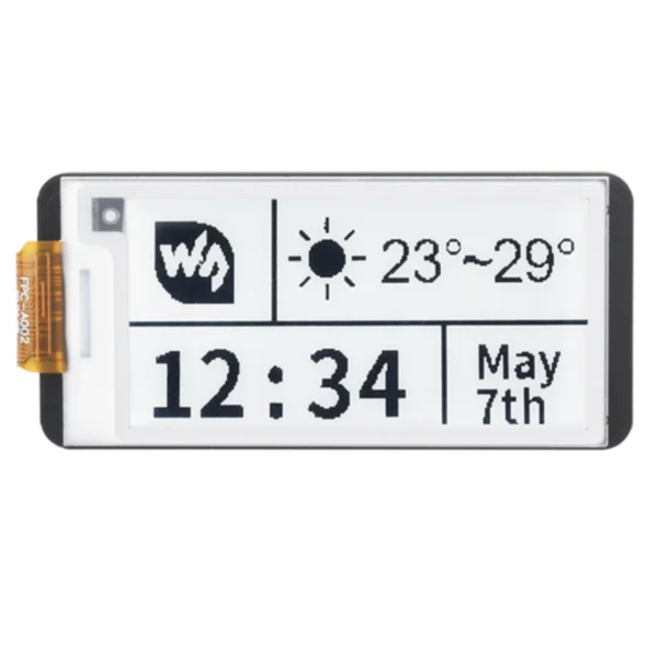 Pantalla E-Paper HAT+ de 2,13 pulgadas, HAT+ estándar, con soporte para actualización parcial, pantalla E-Ink para Raspberry Pi