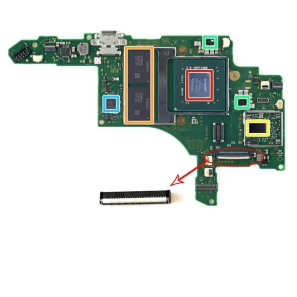 Nintendo Switch NSマザーボード交換部品用 53ピンLCDディスプレイコネクタFPCソケット 2個