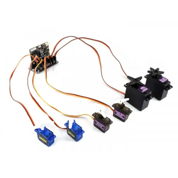 Micro:bit 16チャンネル12ビット用サーボドライバ、標準サーボインターフェース、一般的なサーボをサポート