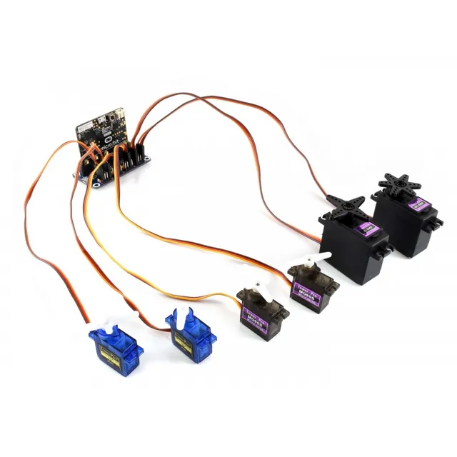 Micro:bit 16チャンネル12ビット用サーボドライバ、標準サーボインターフェース、一般的なサーボをサポート
