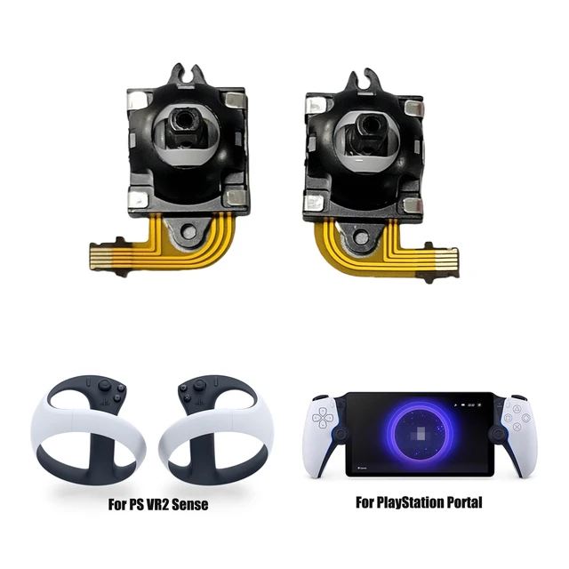 1Pair K-Silver Left Right Hall Joystick for SONY PS VR2 Sense PlaySation Portal Controller Handle Hall Operating Direction Stick - 画像 (2)