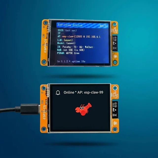 OpenClaw ESP32-C5 with 2.8″ TFT CYD LCD Touchscreen 16MB FIash 8MB PSRAM 5GHz Wi-Fi 6 BLE 5.3 ZigBee3.0 Thread 1.3 support NM-RF-HAT – Bild 6