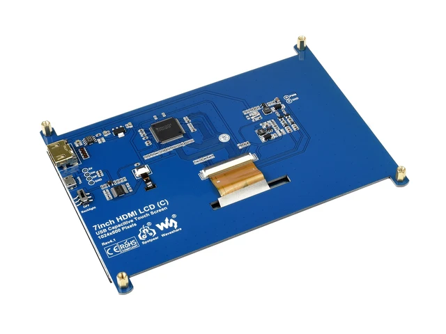 7inch Capacitive Touch Screen LCD (C), Low Power Consumption, 5-Points, Supports All Versions Of Raspberry Pi - Imagen 3
