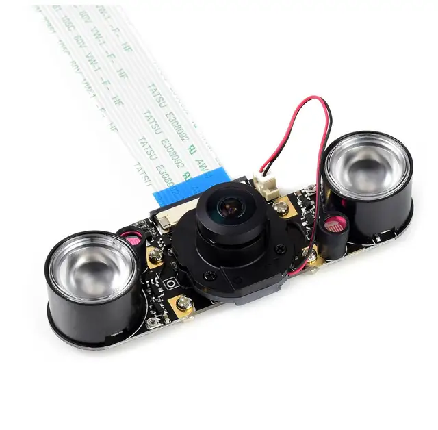 Cámara IR-CUT IMX219-160 de 8 MP con campo de visión de 162 grados y tecnología infrarroja IR-CUT, compatible con el módulo de computación Jetson Nano.