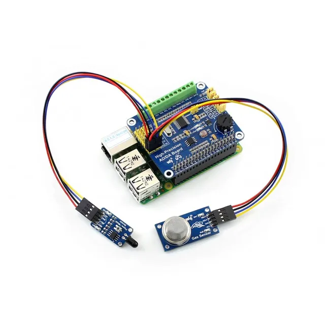 Placa AD/DA de alta precisión, interfaz GPIO para Raspberry Pi, compatible con placas de la serie Raspberry Pi y Jetson Nano.