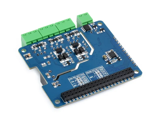 Isolated RS485 CAN HAT (B), 2-Ch RS485 and 1-Ch CAN, SPI, Bulit-in Power Supply Isolation, for Raspberry Pi - Image 2