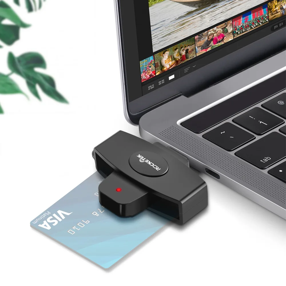 Rocketek CSCR3 Smart CAC Card Reader Type-c Bank Tax Declaration SIM Card/IC Card ID Card Reader - Imagen 3