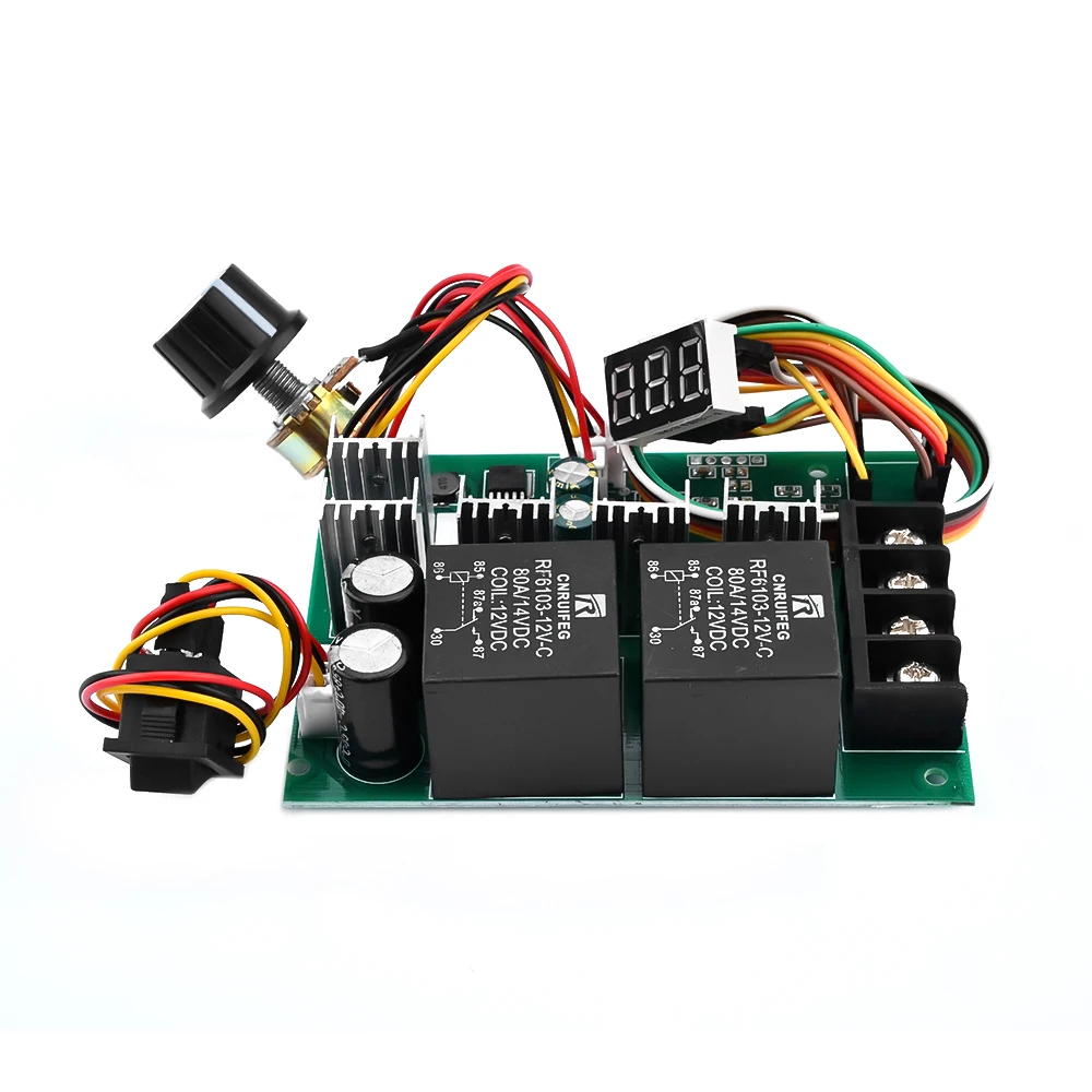PWM DC Motor Speed Controller DC 10 -55V Digital LED Display 0 -100% Adjustable Drive Module Input MAX 60A 12V 24V 36V 48V - 画像 (3)