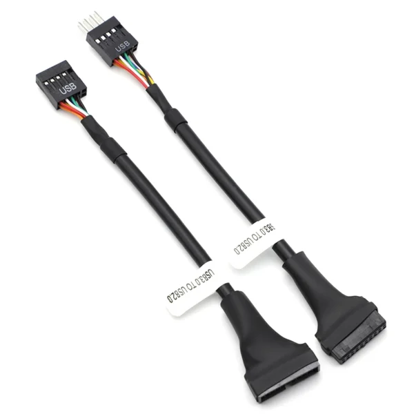 1Pcs USB 2.0 Motherboard IDC 9pin female to USB 3.0 19/20 Pin male Adapter,mainboard USB 3.0 20 Pin Header to USB 2.0 9Pin Cable