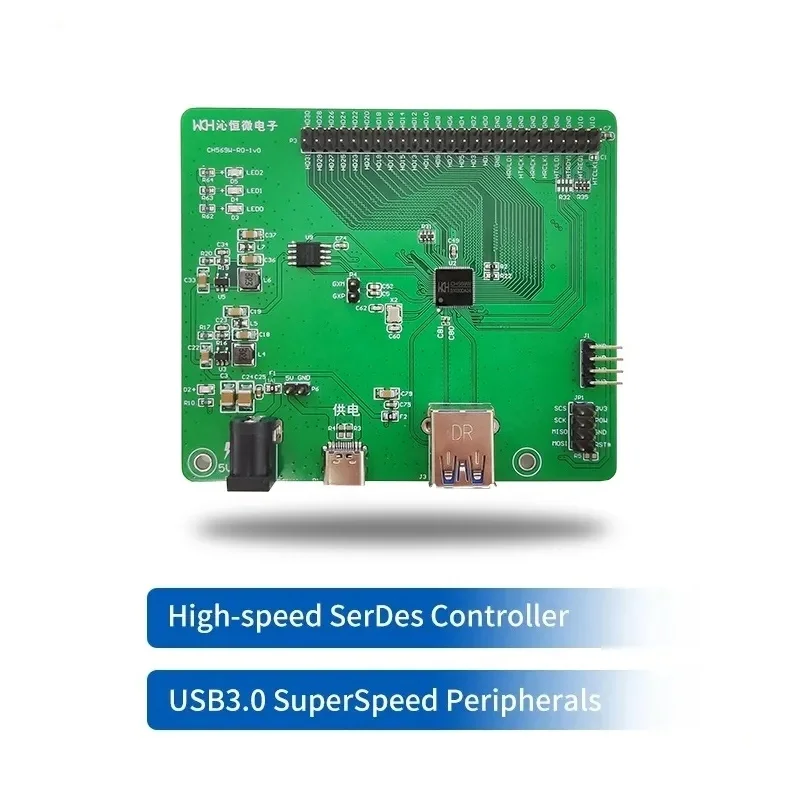 Placa de desarrollo CH569 USB 3.0 Interfaz de alta velocidad MCU Gigabit Ethernet PHY HSPI CH569W-EVT Placa de evaluación Nueva Original