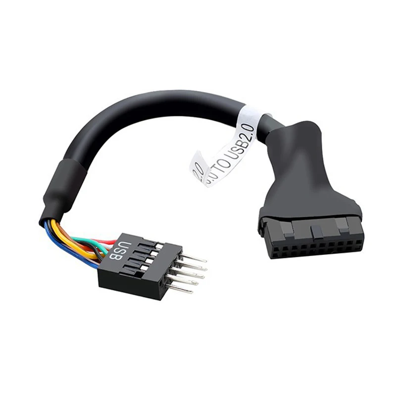 1Pcs USB 2.0 Motherboard IDC 9pin female to USB 3.0 19/20 Pin male Adapter,mainboard USB 3.0 20 Pin Header to USB 2.0 9Pin Cable - Imagen 3