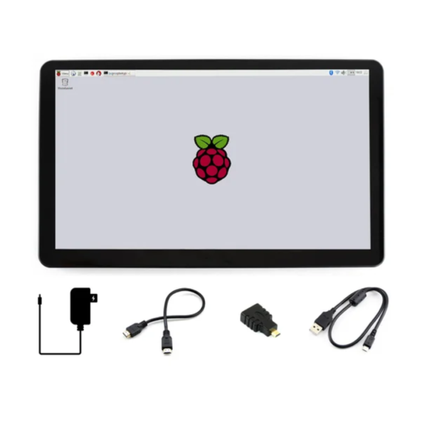 Pantalla LCD táctil IPS de 15,6 pulgadas con resolución 1920 × 1080 y cubierta de cristal templado. Pantalla Full HD para Raspberry Pi BB Black, monitor portátil